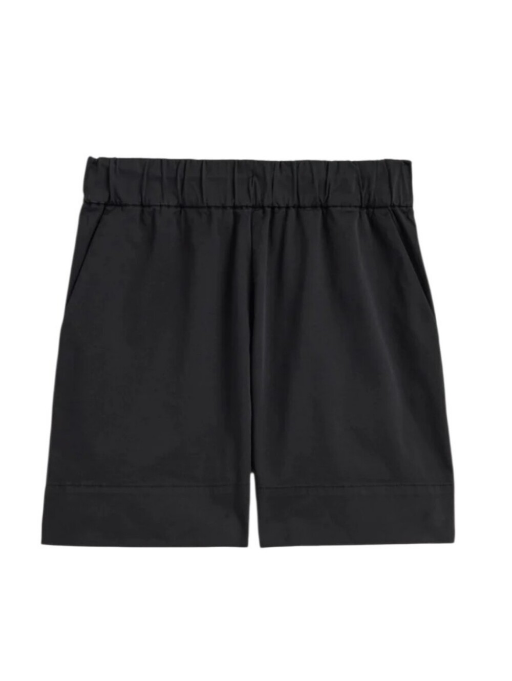 Everlane European Flax Linen Black Elastic Waist Pull-On Easy Shorts